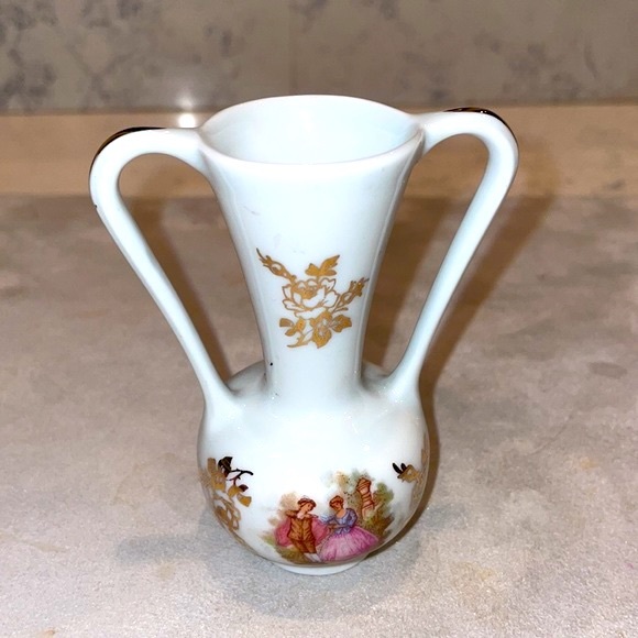 Limoges Collection of 3 Vintage Miniature F & M Bud Vases Made in France EUC - Picture 4 of 11